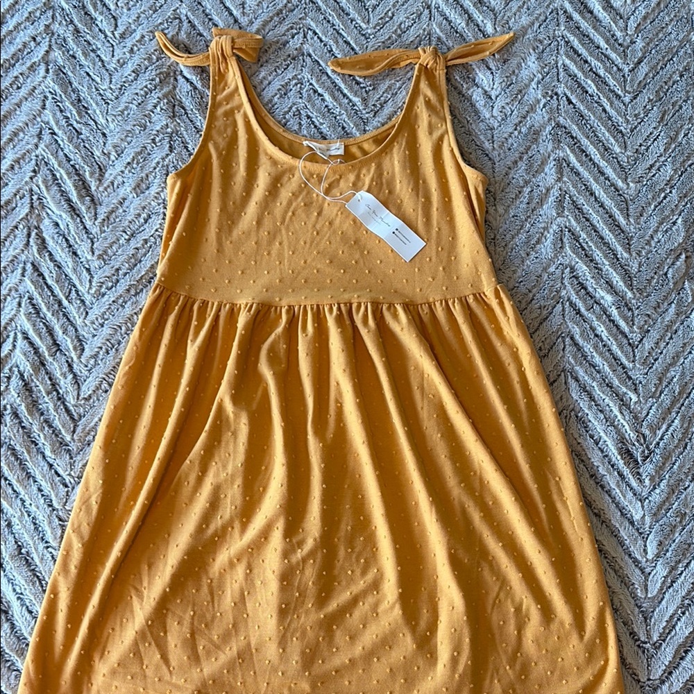 See You Monday Mustard Juniors Dress